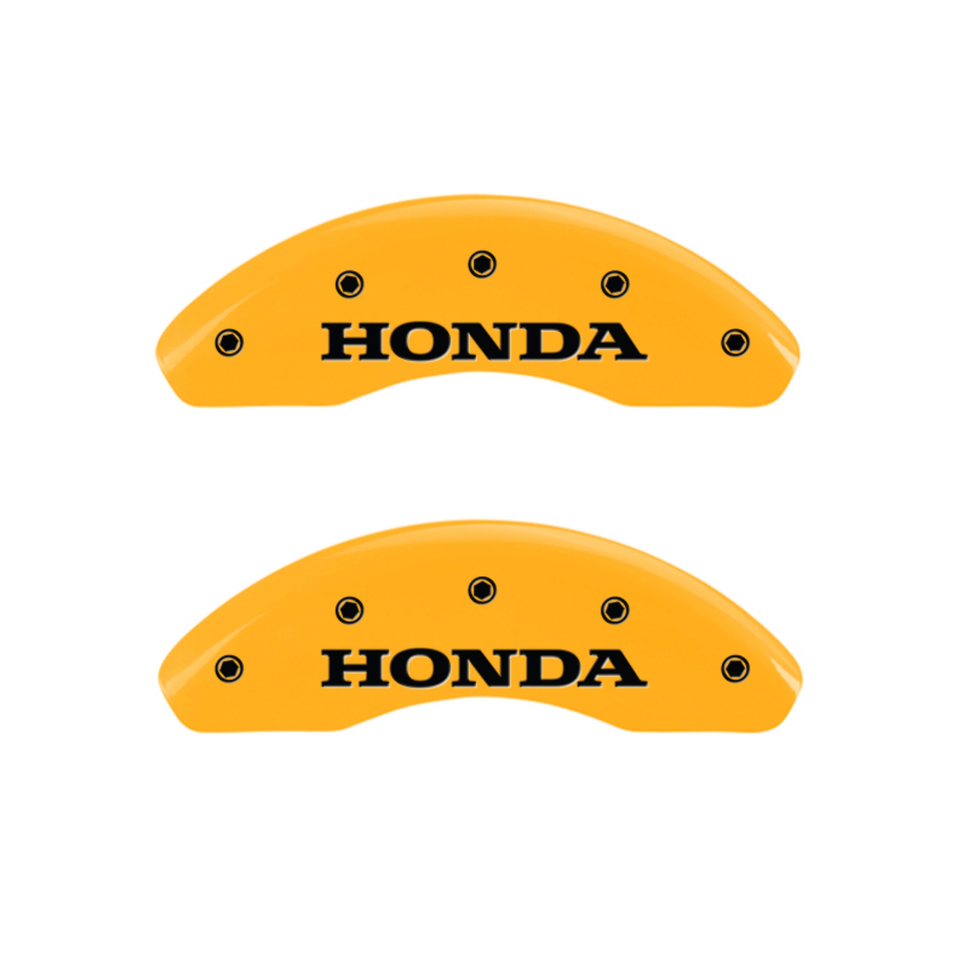 Picture of MGP 4 Caliper Covers Engraved Front Honda Engraved Rear H Logo Yellow finish black ch
