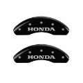 Picture of MGP 4 Caliper Covers Engraved Front & Rear Honda Black finish silver ch