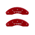 Picture of MGP 4 Caliper Covers Engraved Front & Rear Vtech Red finish silver ch