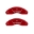 Picture of MGP 4 Caliper Covers Engraved Front & Rear Vtech Red finish silver ch