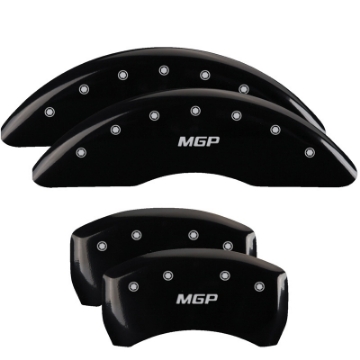 Picture of MGP 4 Caliper Covers Engraved Front & Rear Circle K-Kia Black finish silver ch