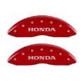 Picture of MGP 4 Caliper Covers Engraved Front Honda Engraved Rear Pilot-2016 Red finish silver ch