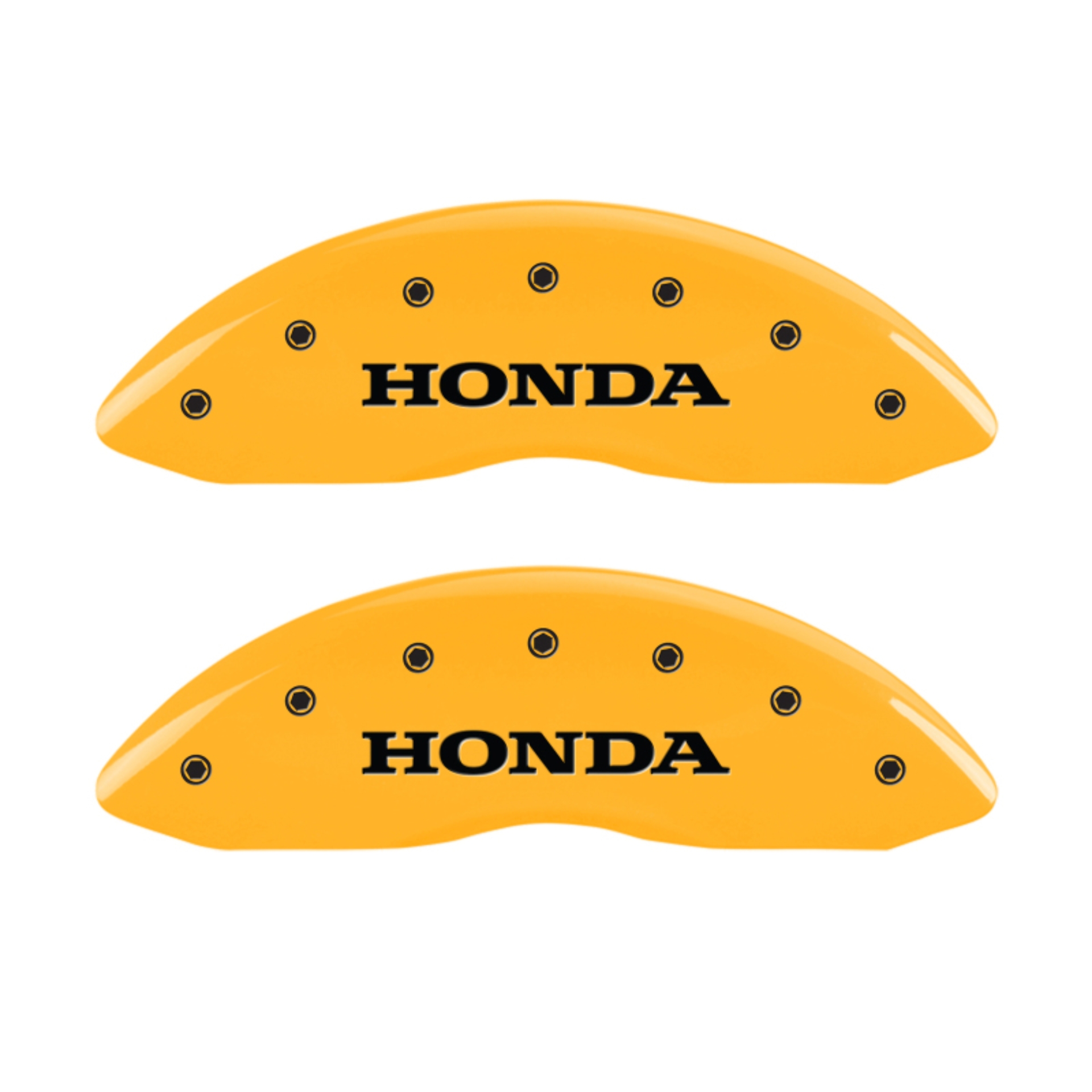 Picture of MGP 4 Caliper Covers Engraved Front Honda Engraved Rear Pilot-2016 Yellow finish black ch