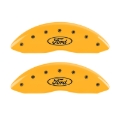 Picture of MGP 4 Caliper Covers Engraved Front & Rear Oval logo-Ford Yellow finish black ch