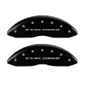 Picture of MGP 4 Caliper Covers Engraved Front & Rear Explorer Black finish silver ch