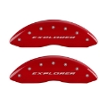 Picture of MGP 4 Caliper Covers Engraved Front & Rear Explorer Red finish silver ch
