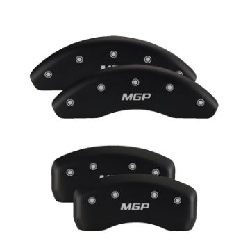 Picture of MGP 4 Caliper Covers Engraved Front & Rear Gen 5-Camaro Red finish silver ch