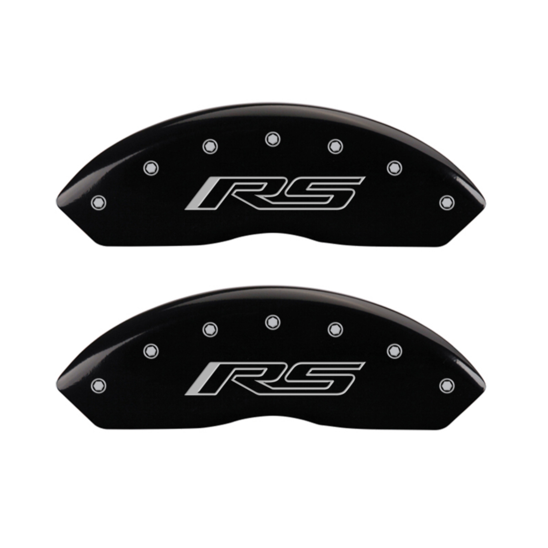 Picture of MGP 4 Caliper Covers Engraved Front & Rear Gen 5-RS Black finish silver ch