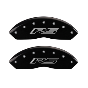 Picture of MGP 4 Caliper Covers Engraved Front & Rear Gen 5-RS Black finish silver ch
