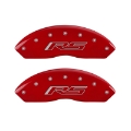 Picture of MGP 4 Caliper Covers Engraved Front & Rear Gen 5-RS Red finish silver ch