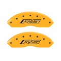 Picture of MGP 4 Caliper Covers Engraved Front & Rear Gen 5-RS Yellow finish black ch