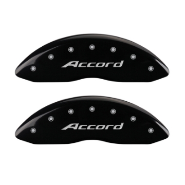 Picture of MGP 4 Caliper Covers Engraved Front Accord Engraved Rear Accord Black finish silver ch