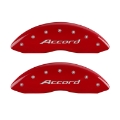 Picture of MGP 4 Caliper Covers Engraved Front Accord Engraved Rear Accord Red finish silver ch