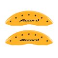 Picture of MGP 4 Caliper Covers Engraved Front Accord Engraved Rear Accord Yellow finish black ch