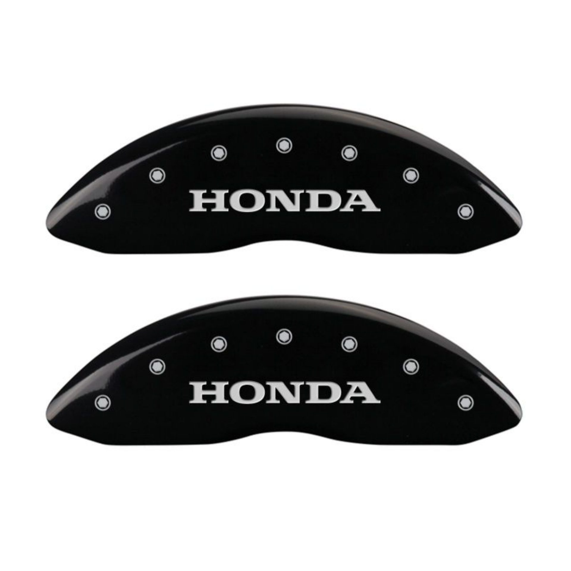 Picture of MGP 4 Caliper Covers Engraved Front Honda Engraved Rear H Logo Black finish silver ch