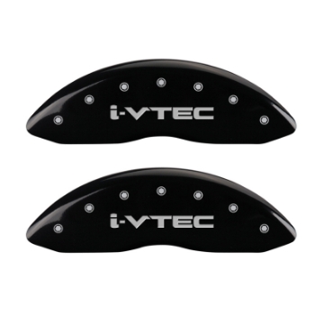 Picture of MGP 4 Caliper Covers Engraved Front & Rear i-Vtec Black finish silver ch