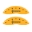 Picture of MGP 4 Caliper Covers Engraved Front Lincoln Engraved Rear Star logo Yellow finish black ch