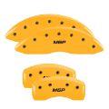Picture of MGP 4 Caliper Covers Engraved Front & Rear MGP Yellow finish black ch