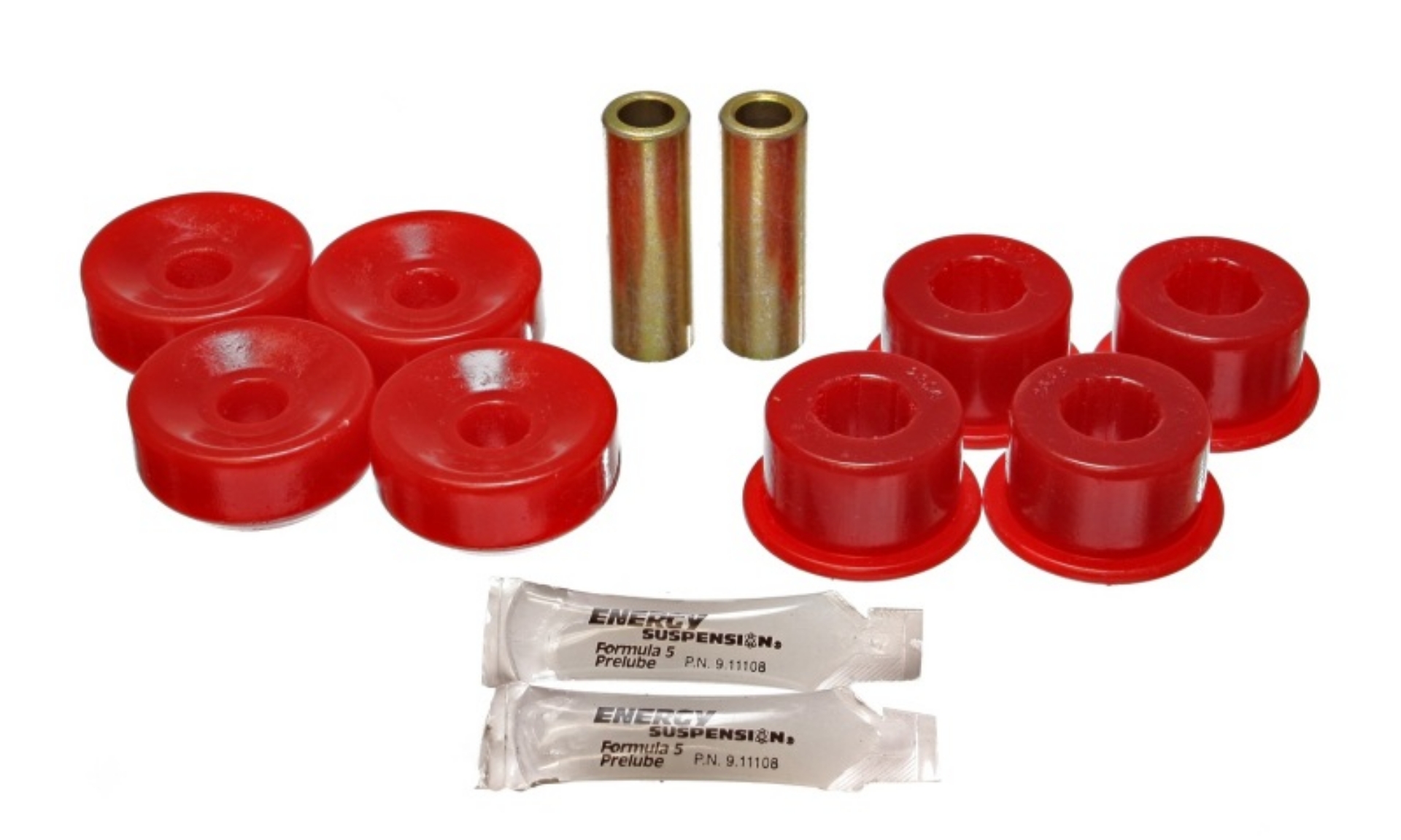 Picture of Energy Suspension 92-01 Prelude Red Rear Shock Upper and Lower Bushing Set