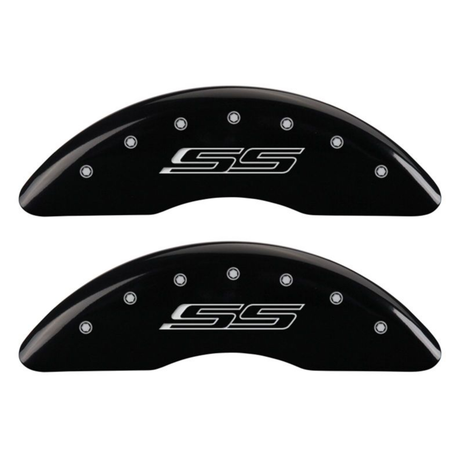Picture of MGP 4 Caliper Covers Engraved Front & Rear Gen 5-SS Black finish silver ch