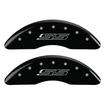 Picture of MGP 4 Caliper Covers Engraved Front & Rear Gen 5-SS Black finish silver ch