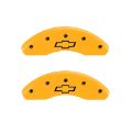 Picture of MGP 4 Caliper Covers Engraved Front & Rear Gen 5-SS Yellow finish black ch