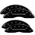 Picture of MGP 4 Caliper Covers Engraved Front & Rear With out stripes-Dodge Black finish silver ch