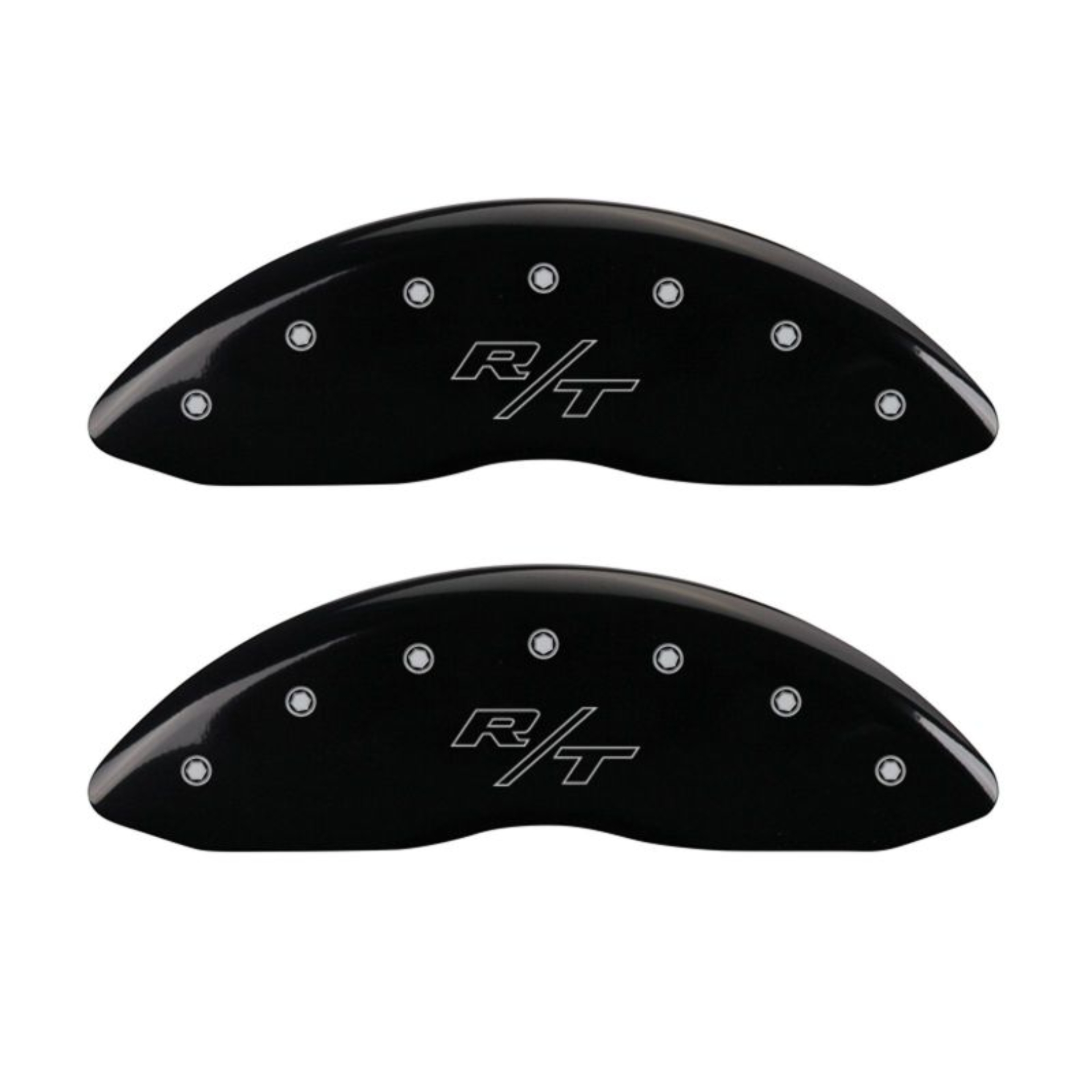 Picture of MGP 4 Caliper Covers Engraved Front & Rear Vintage Style-RT Black finish silver ch