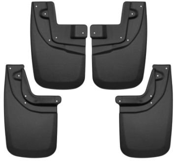 Picture of Husky Liners 05-15 Toyota Tacoma w- OEM Fender Flares Front and Rear Mud Guards - Black