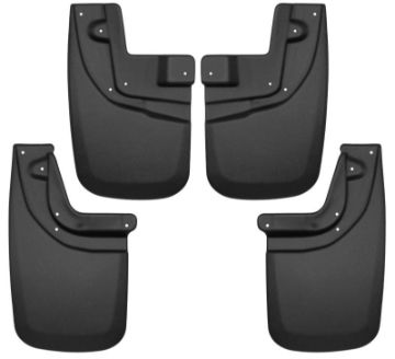 Picture of Husky Liners 05-15 Toyota Tacoma w- OEM Fender Flares Front and Rear Mud Guards - Black
