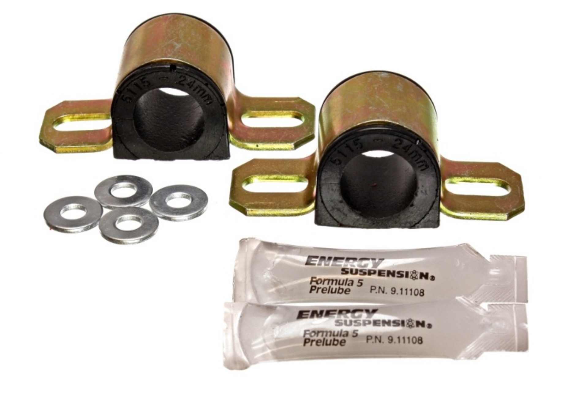 Picture of Energy Suspension 86-91 Mazda RX7 Black 24mm Front Sway Bar Bushings