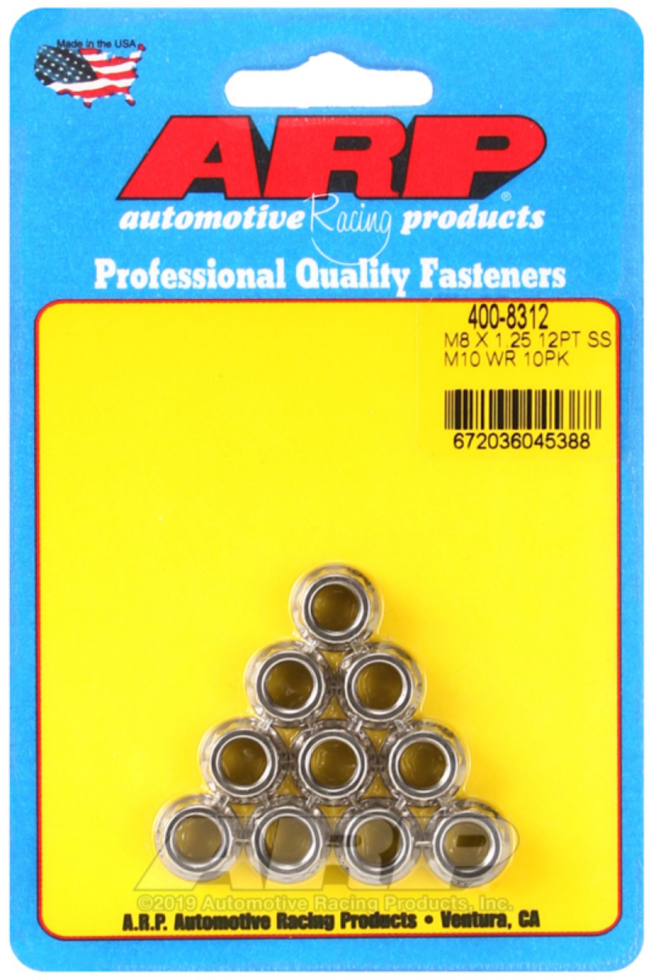 Picture of ARP M8 x 1-25 12pt SS Nut Kit