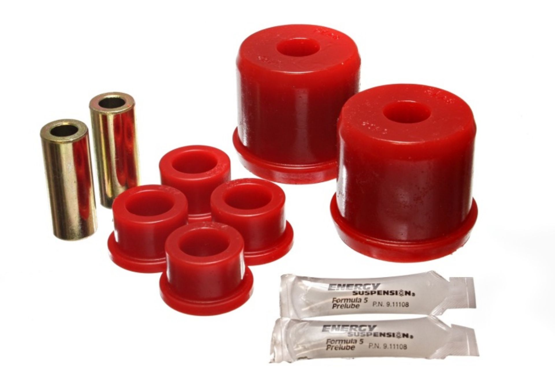 Picture of Energy Suspension 00-1-01 Mitsubishi Eclipse FWD Red Front Control Arm Bushing Set
