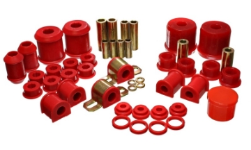 Picture of Energy Suspension 00-1-01 Mitsubishi Eclipse FWD Red Hyper-flex Master Bushing Set