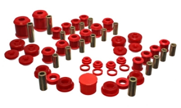 Picture of Energy Suspension 95-99 Mitsubishi Eclipse FWD-AWD Red Hyper-flex Master Bushing Set