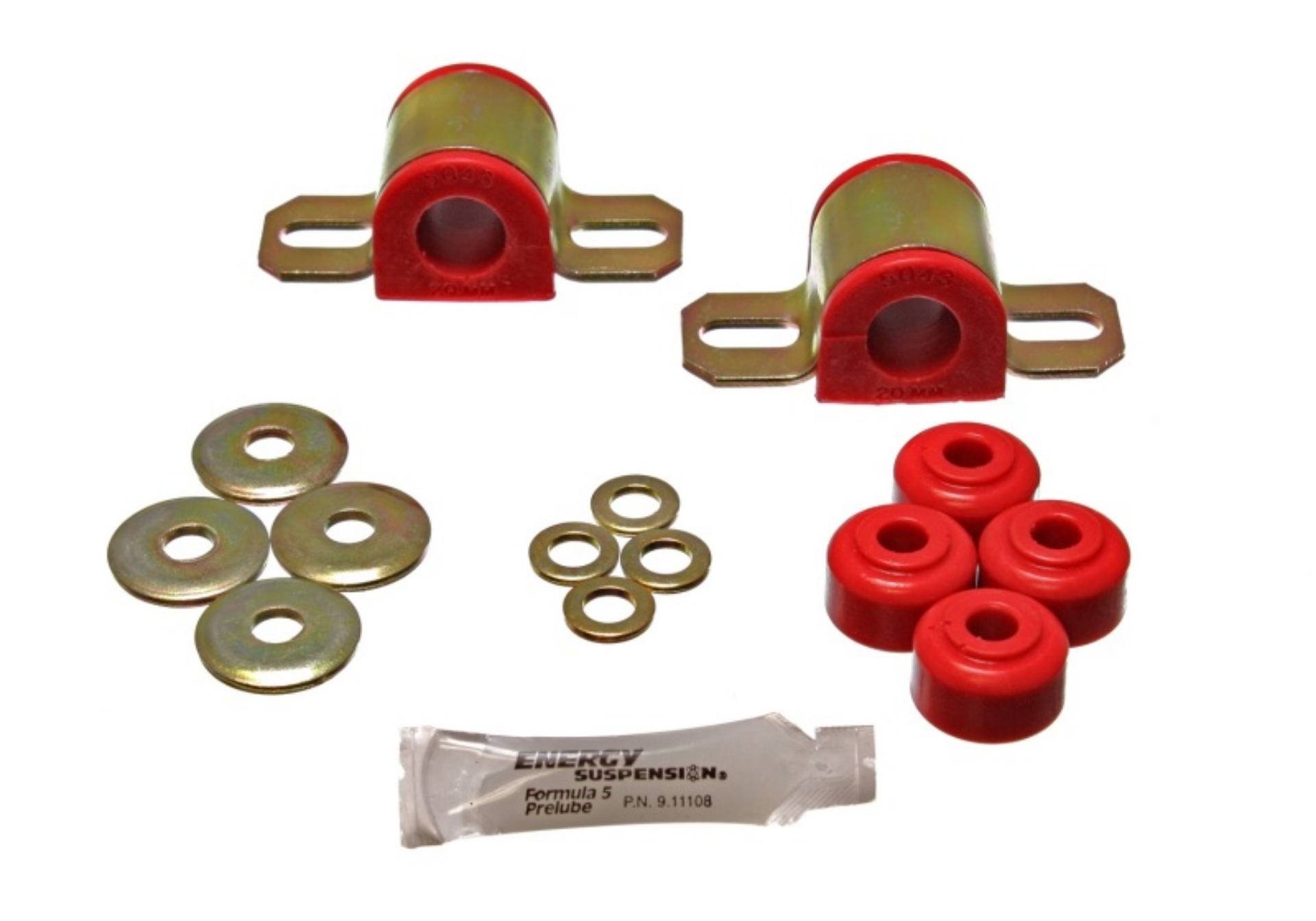Picture of Energy Suspension 90-94 Mitsubishi Eclipse AWD Red 20mm Rear Sway Bar Bushings Sway bar end link bu
