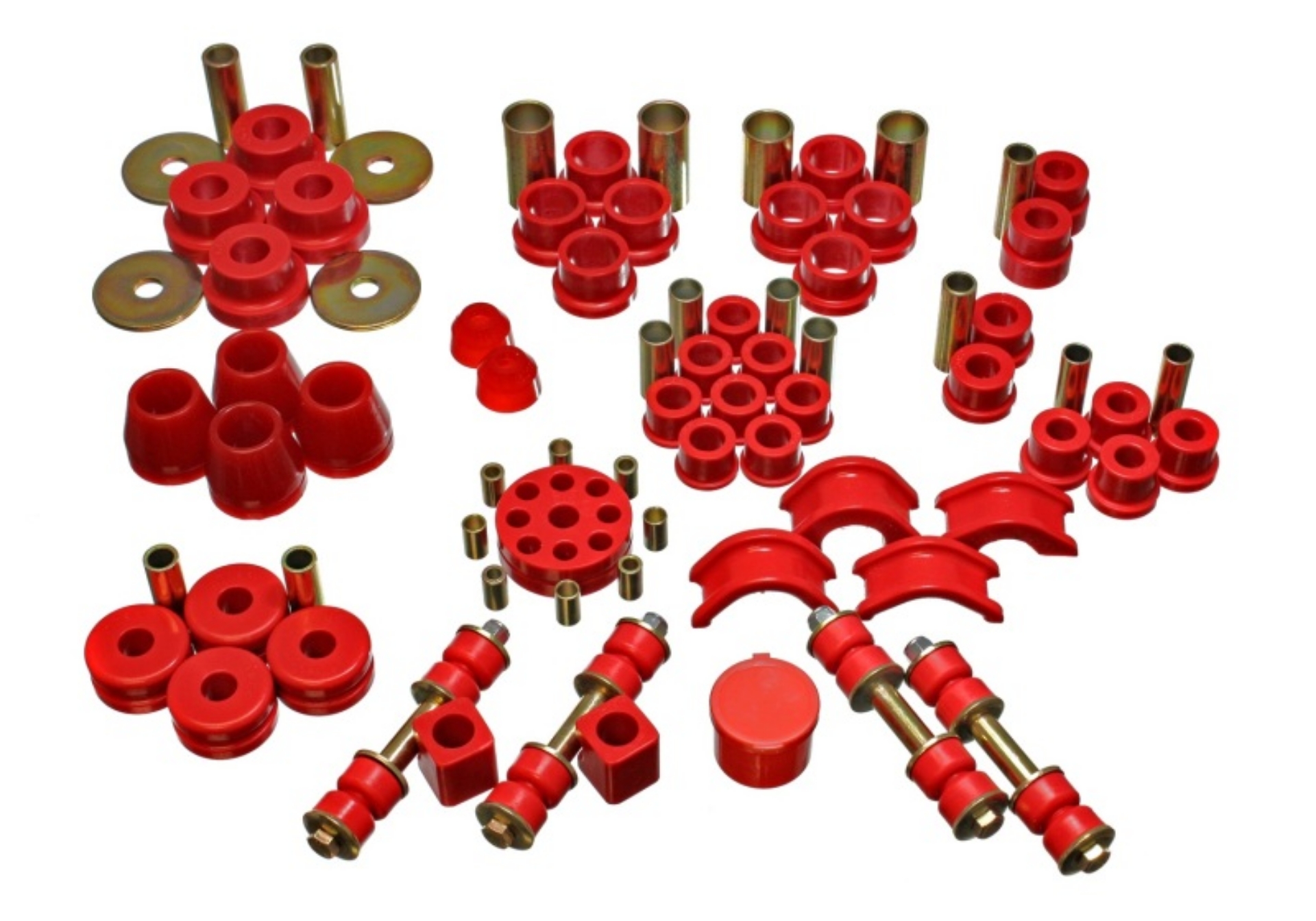 Picture of Energy Suspension 74-78 Nissan 260Z-280Z Red Hyper-Flex Master Bushing Set