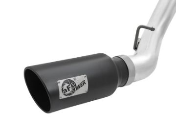 Picture of aFe Atlas Exhaust 4in Dual DPF-Back Al Steel w- Black Tips 16-17 GM Diesel Truck V8-6-6L td LML