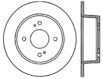 Picture of StopTech Nissan 81 280ZX SportStop Slotted & Drilled Left Rear Rotor