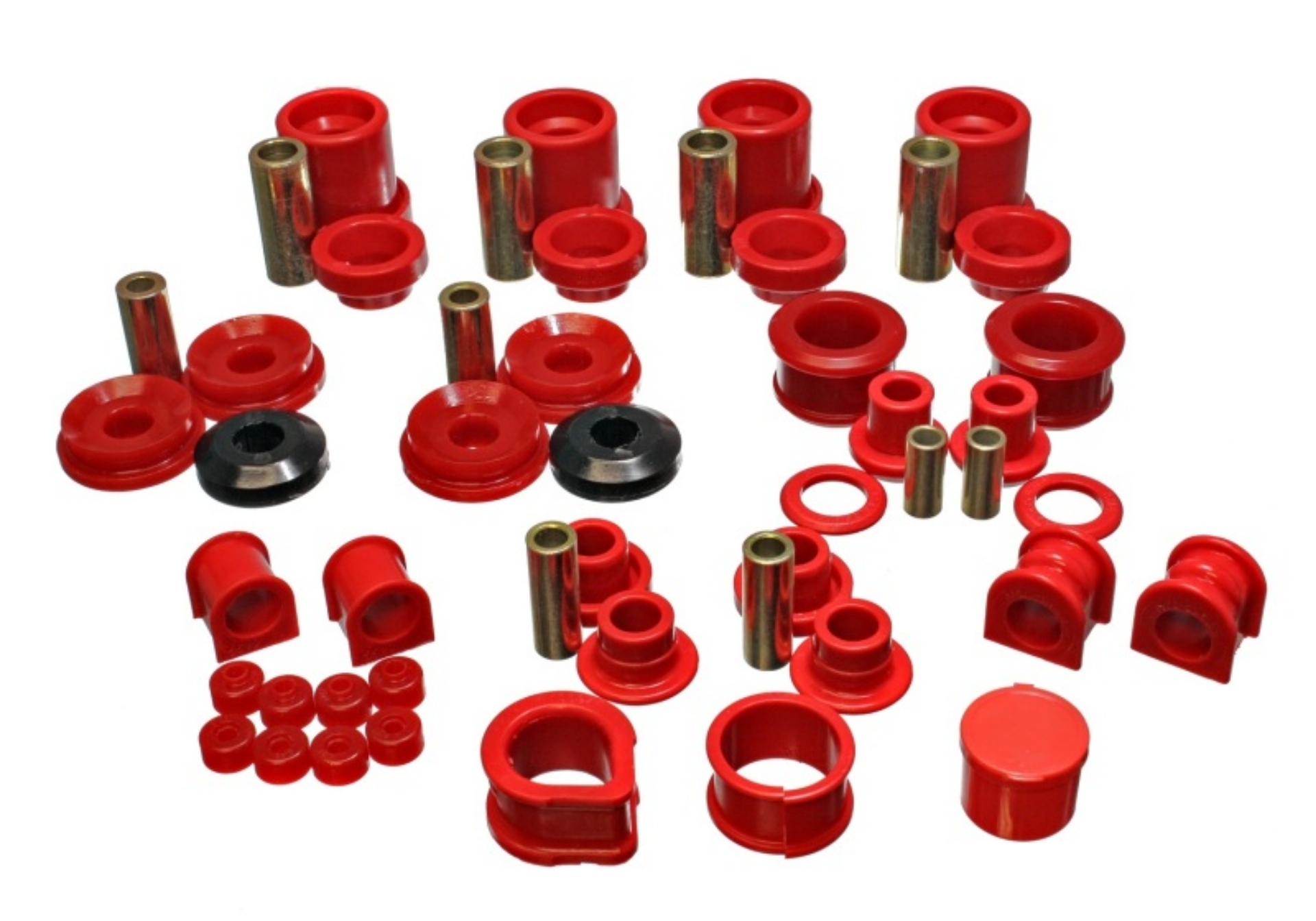 Picture of Energy Suspension 90-96 Nissan 300ZX Red Hyper-Flex Master Bushing Set Sway bar end link bushings a