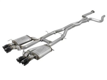 Picture of aFe MACHForce XP 3in 304SS Cat Back Exhaust s- Black Tips 16-17 Cadillac ATS-V V6-3-6L tt