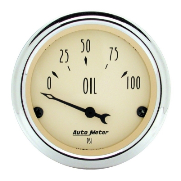 Picture of Autometer Antique Beige 5-Gauge Kit 3-1-8in Electrical Speedometer 190KPH