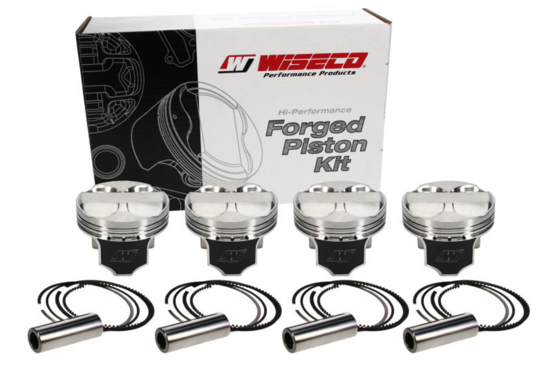 Picture of Wiseco Honda - Acura K24-K20 Head 87-25-3-435 Bore +5cc 12-5:1 CR Piston Shelf Stock Kit