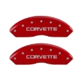 Picture of MGP 4 Caliper Covers Gloss Red Engraved with Corvette C4 Full Kit 4 Pieces