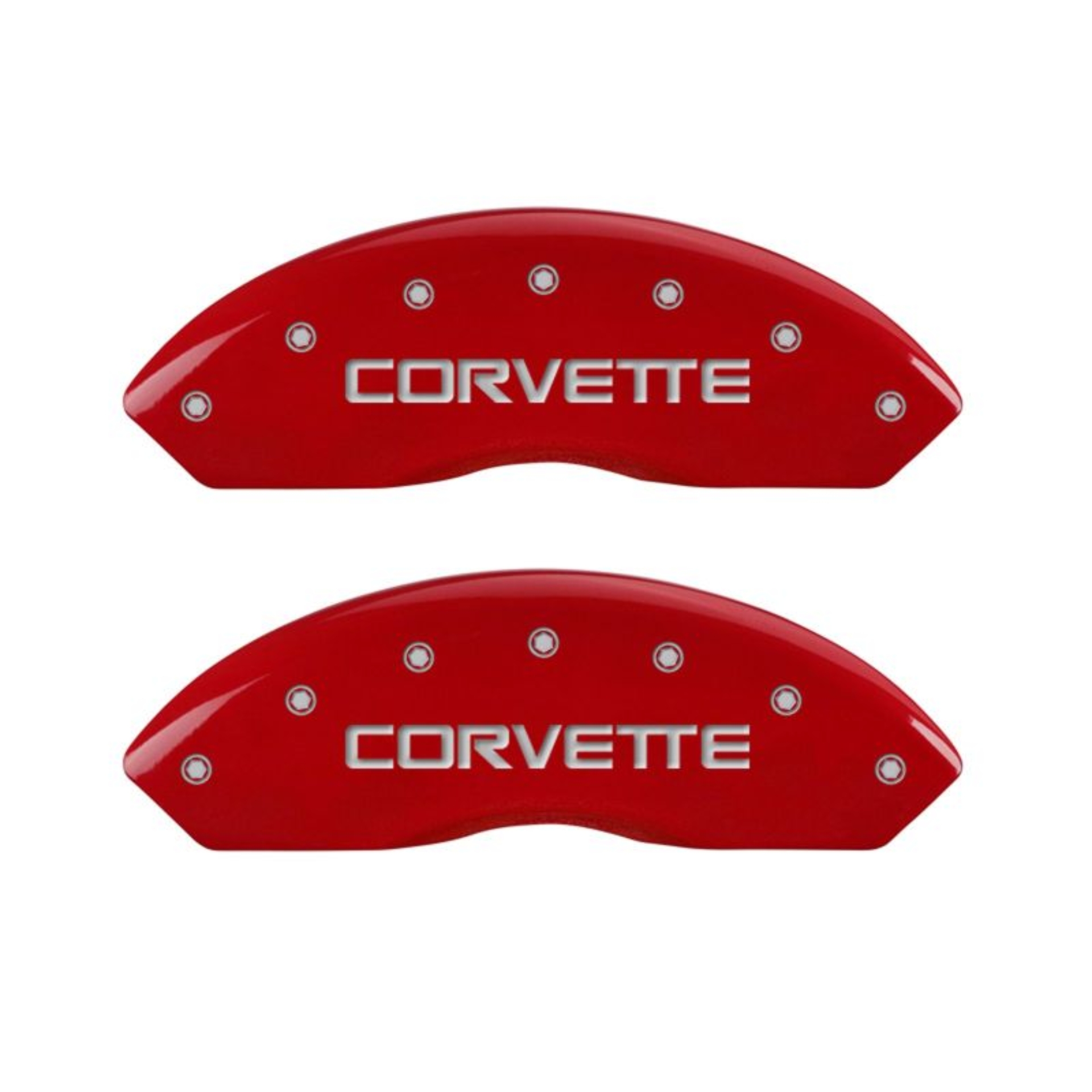 Picture of MGP 4 Caliper Covers Gloss Red Engraved with Corvette C4 Full Kit 4 Pieces