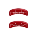 Picture of MGP 4 Caliper Covers Gloss Red Engraved with Corvette C4 Full Kit 4 Pieces