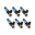 Picture of Injector Dynamics ID1050X Injectors 11mm Blue Adaptor Tops Denso Lower Cushions Set of 6