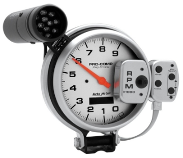 Picture of Autometer Ultra-Lite 127mm Tachometer 0-9000 RPM Pro-Stock Pedestal w- Super Lite and Peak Mem