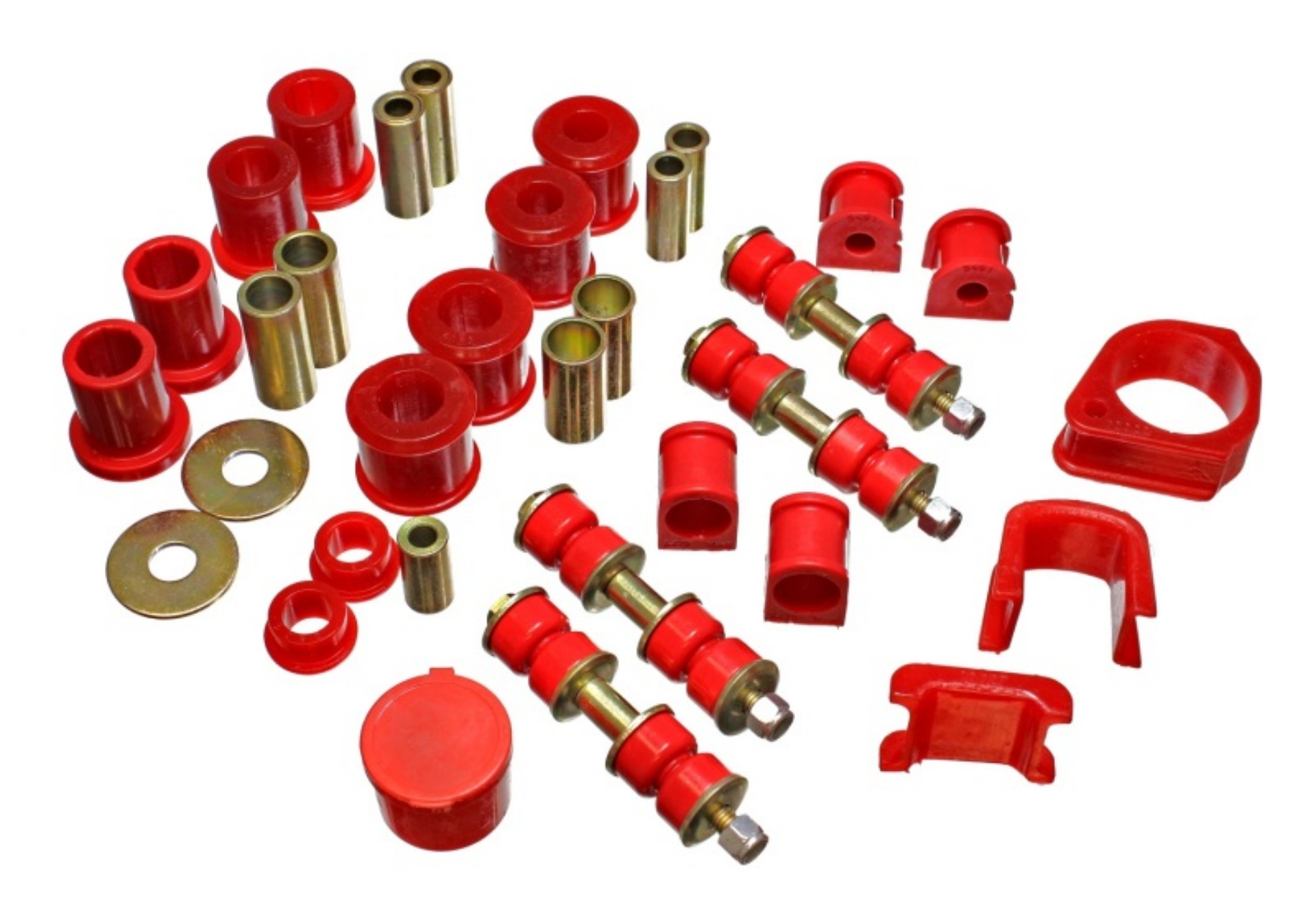 Picture of Energy Suspension 97-01 Ford Escort-ZX2 Red Hyper-flex Master Bushing Set