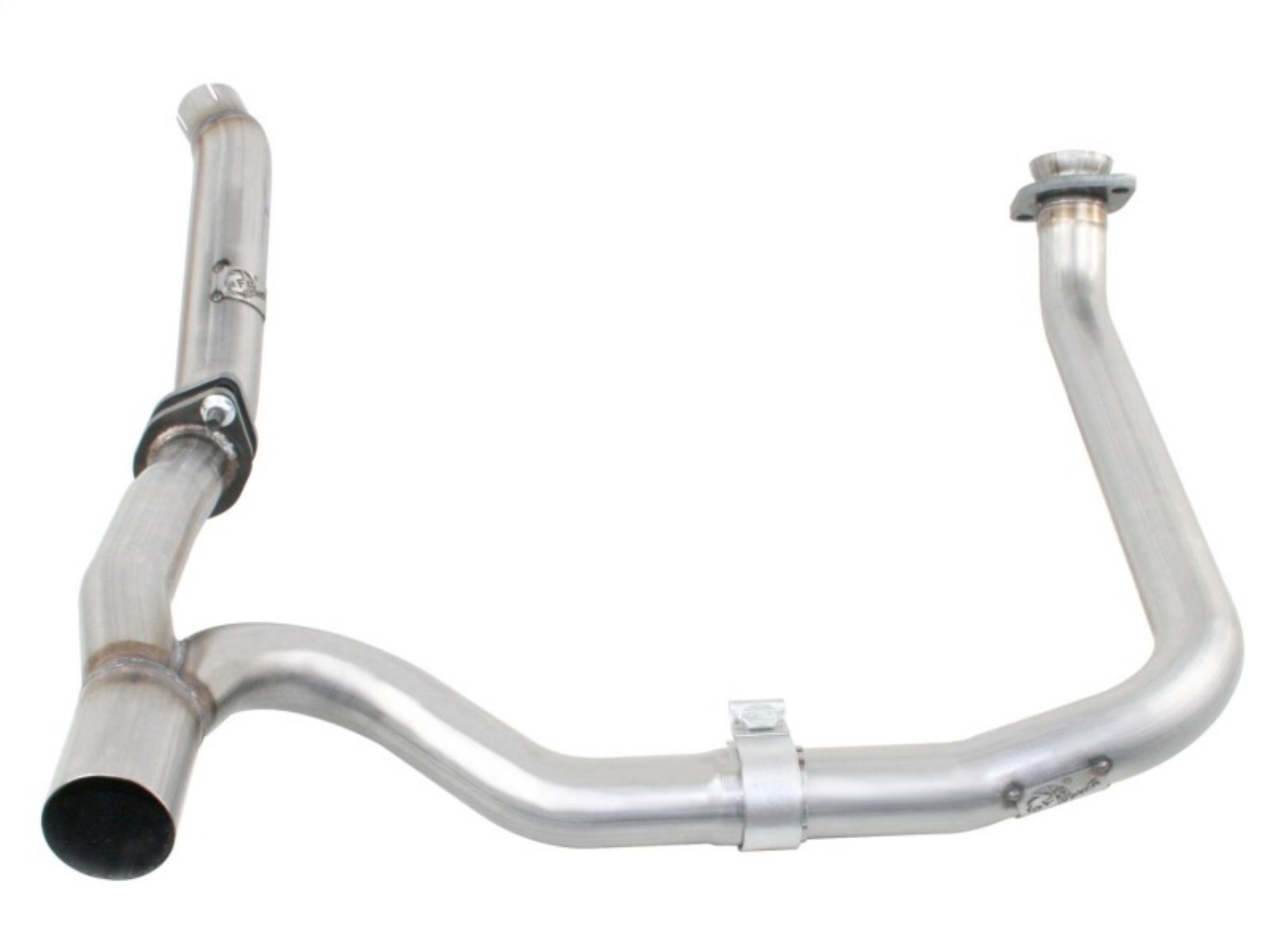 Picture of aFe Twisted Steel Delete Down-Pipe and Y-Pipe 2 to 2-1-2in Alum Steel Exhaust 12-16 Jeep Wrangler